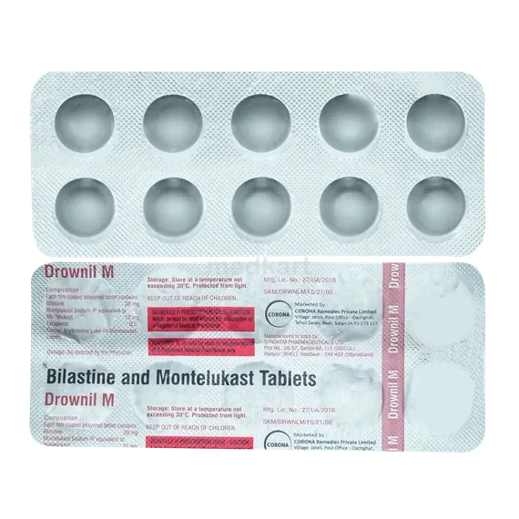 drownil m tablet 10's